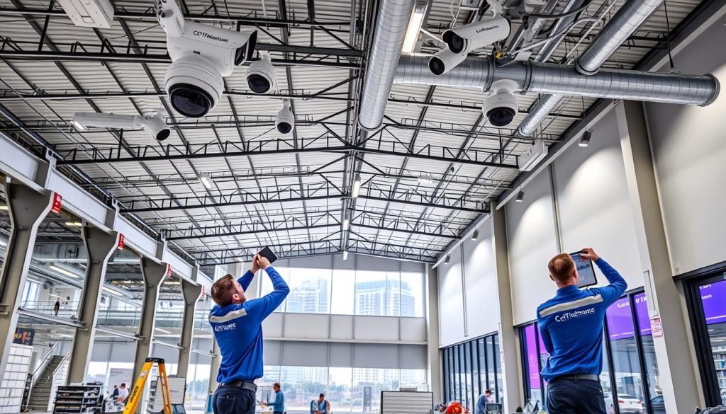 industrial security camera installation