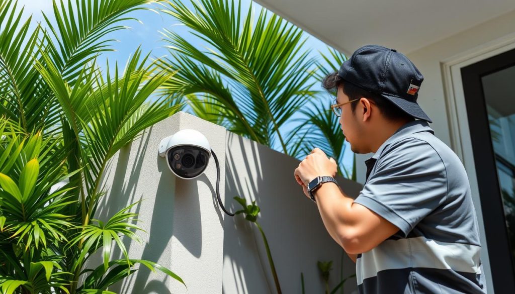 installation of solar powered cameras