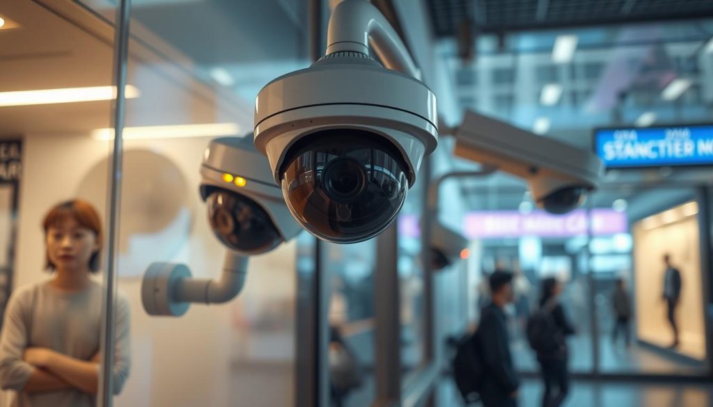 CCTV cameras recording in standby mode