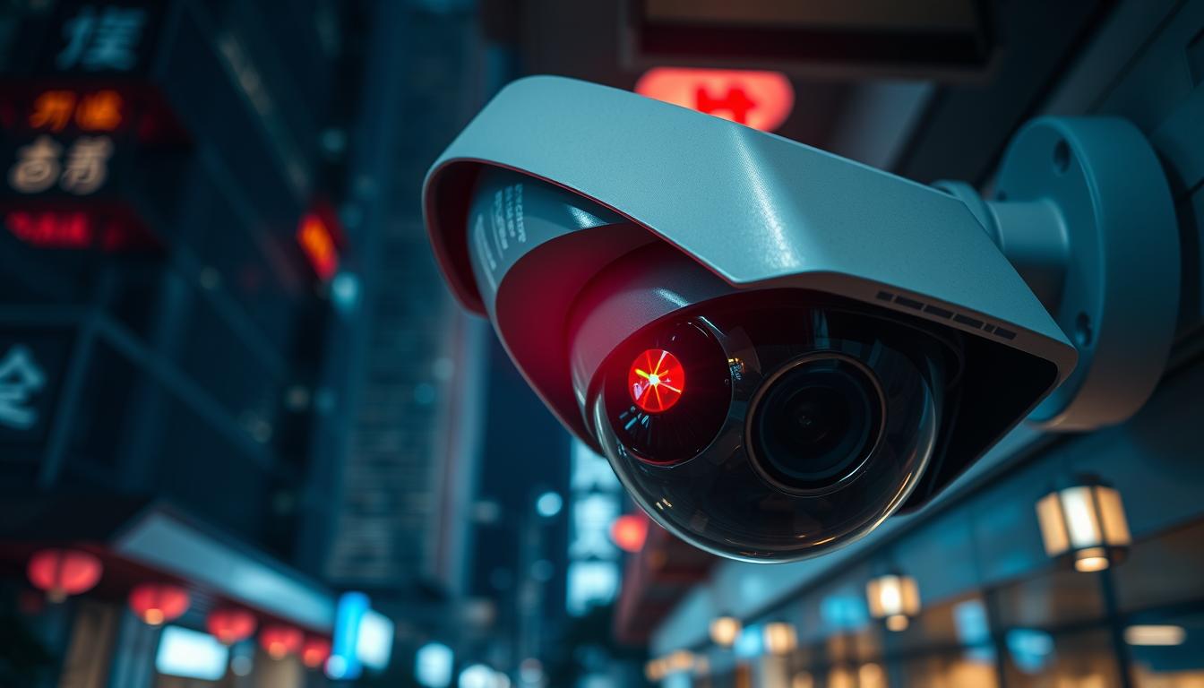 CCTV recording status blinking red light