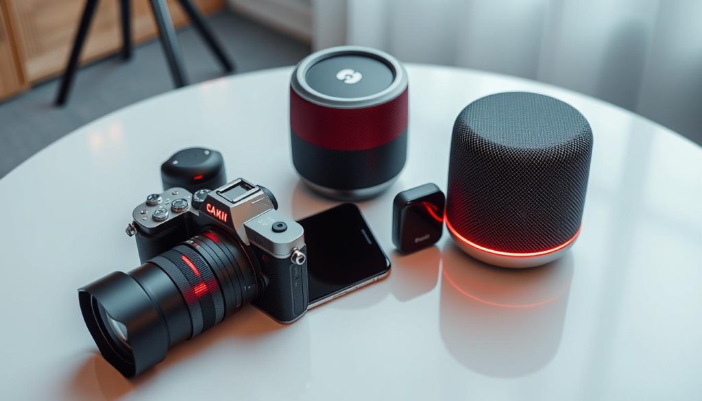 common devices with red light indicators