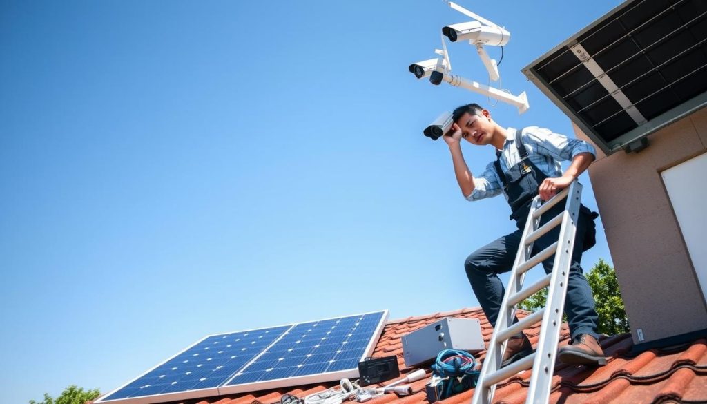 Installation process of solar security camera systems