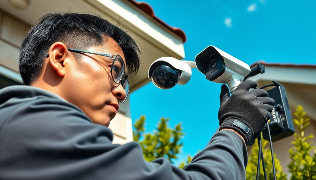 installation of outdoor 4g security camera