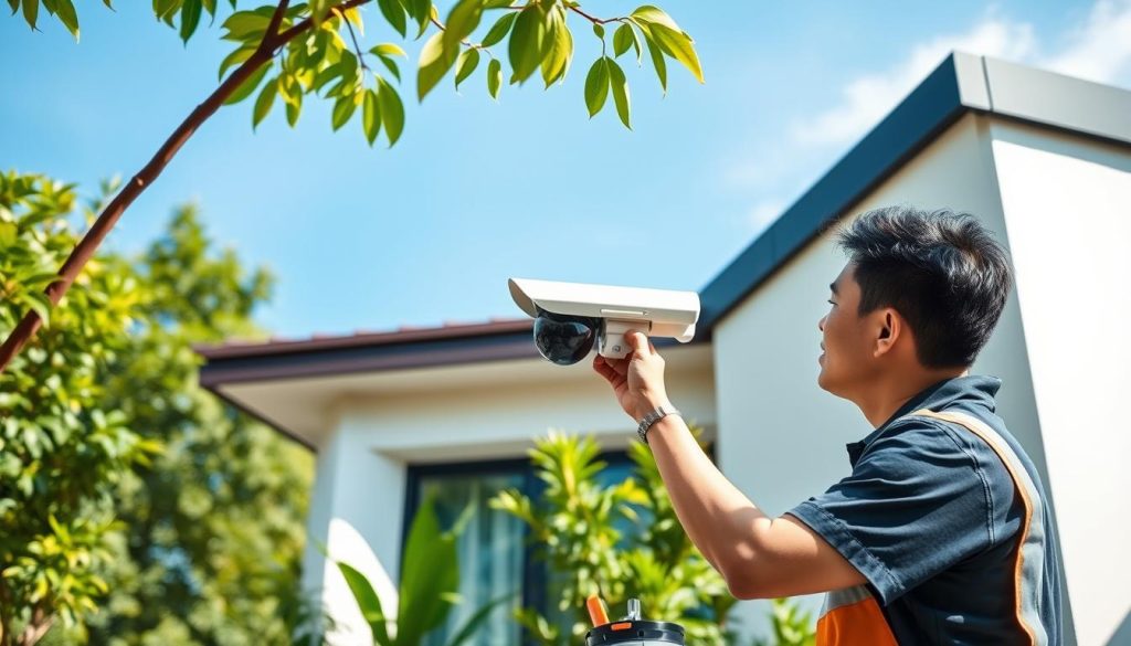 installation of solar cameras