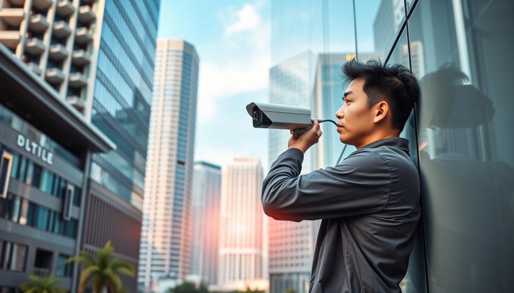 security camera installation