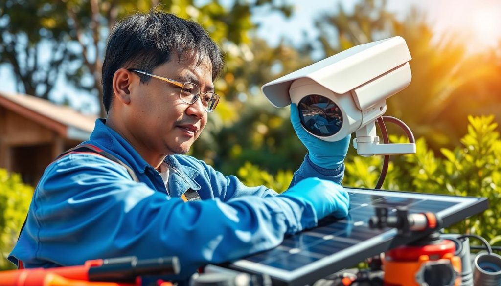 solar camera maintenance