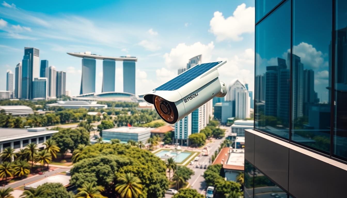 solar charged security camera in Singapore