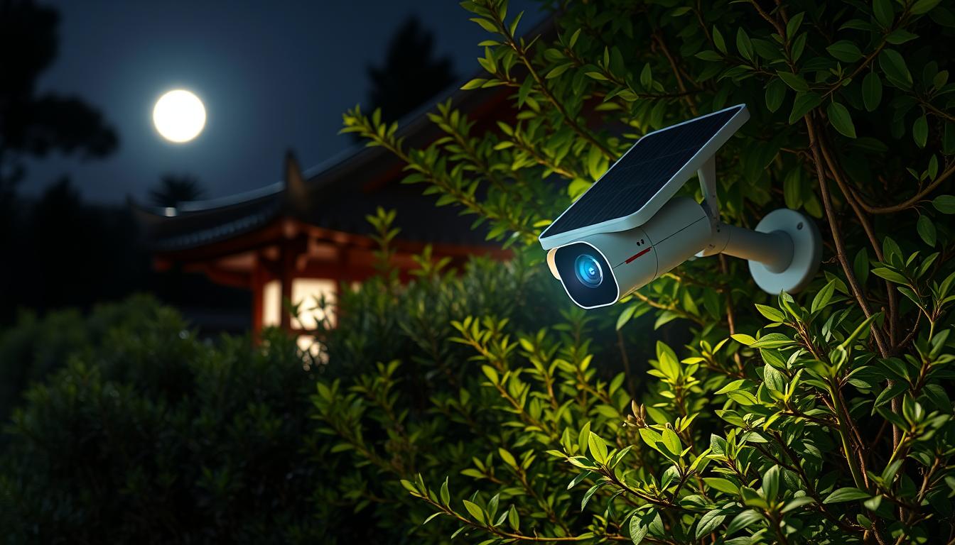 solar powered outdoor security camera with night vision