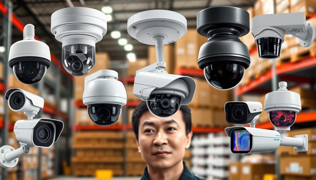types of warehouse security cameras