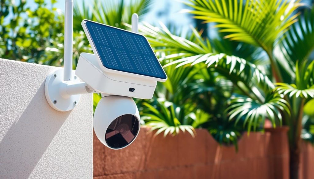 wireless outdoor security camera with solar panel