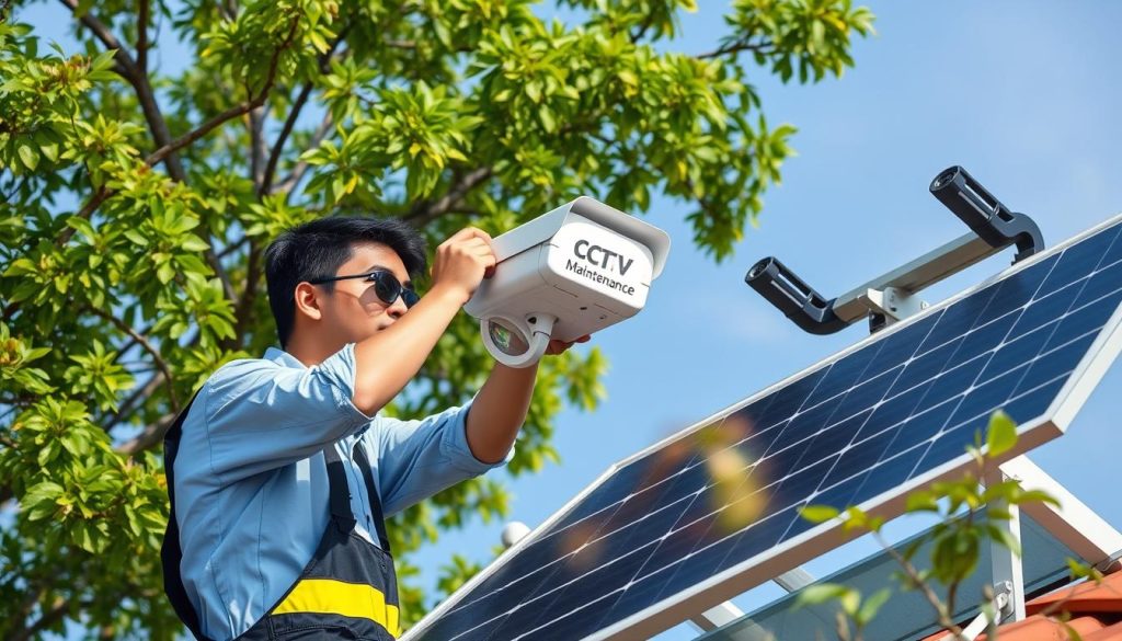 installation solar powered CCTV