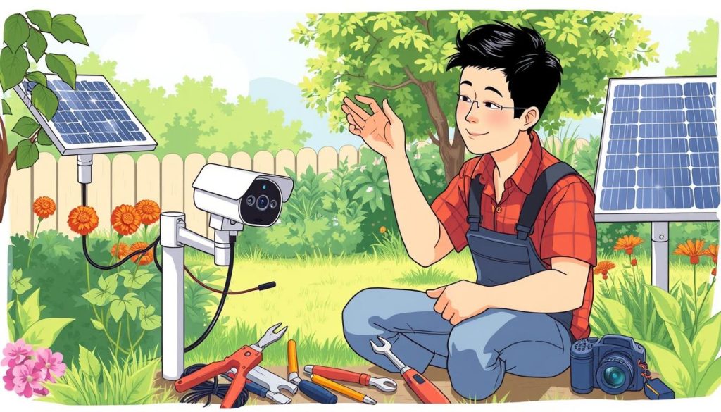 installation tips DIY solar camera setup