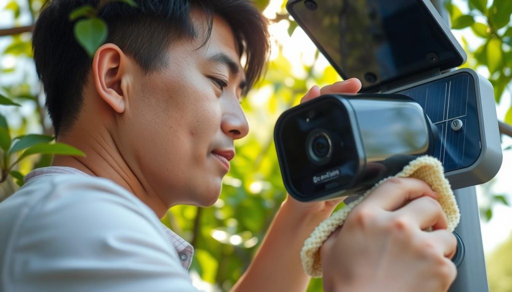 maintenance of solar outdoor cameras