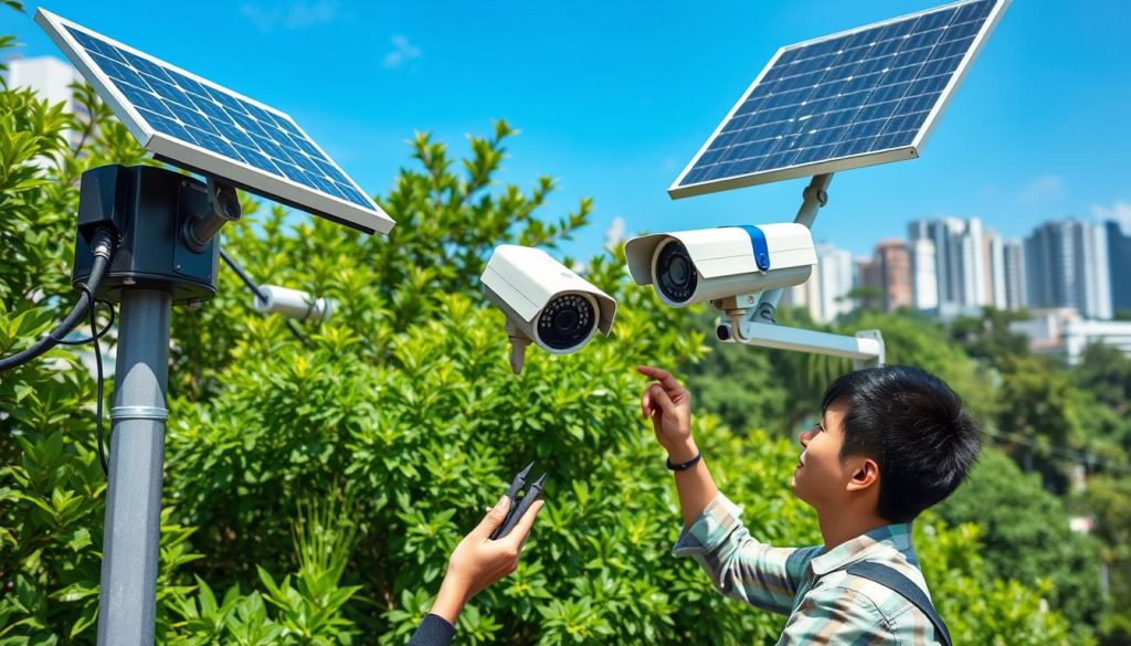 maintenance solar powered CCTV