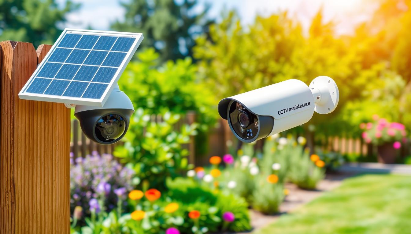 outdoor security camera with solar panel