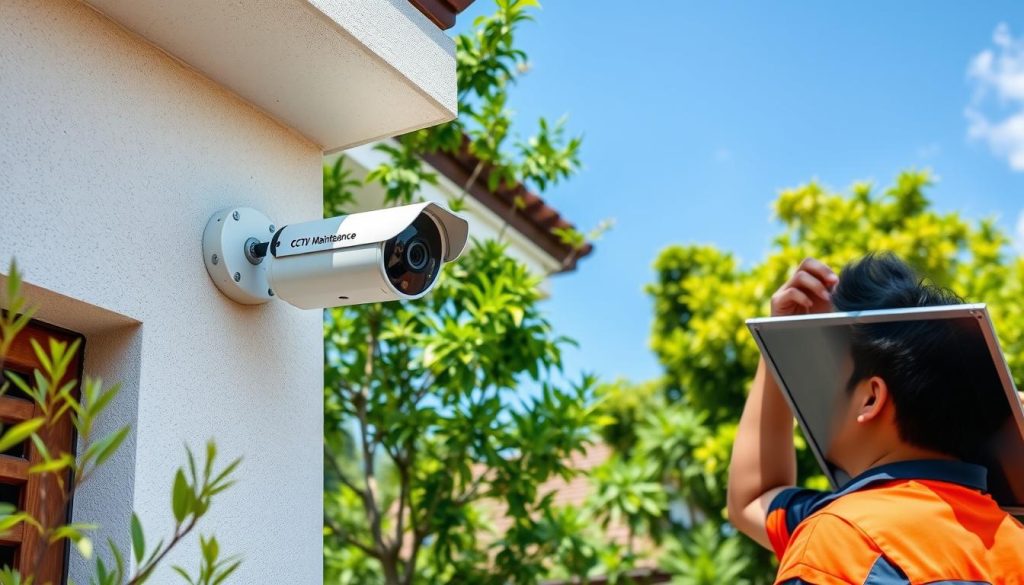 solar security camera installation