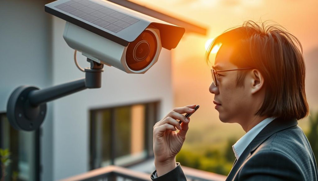 definition of solar battery security camera