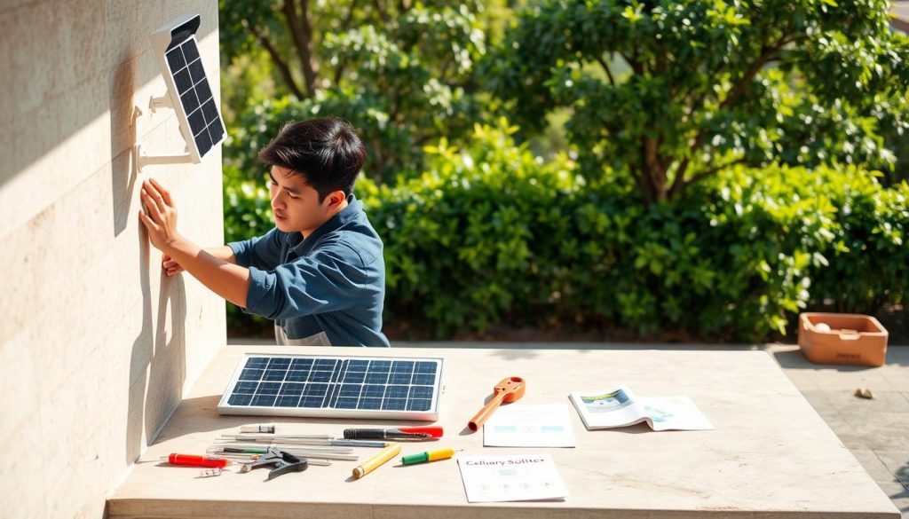 installation guide solar CCTV cameras