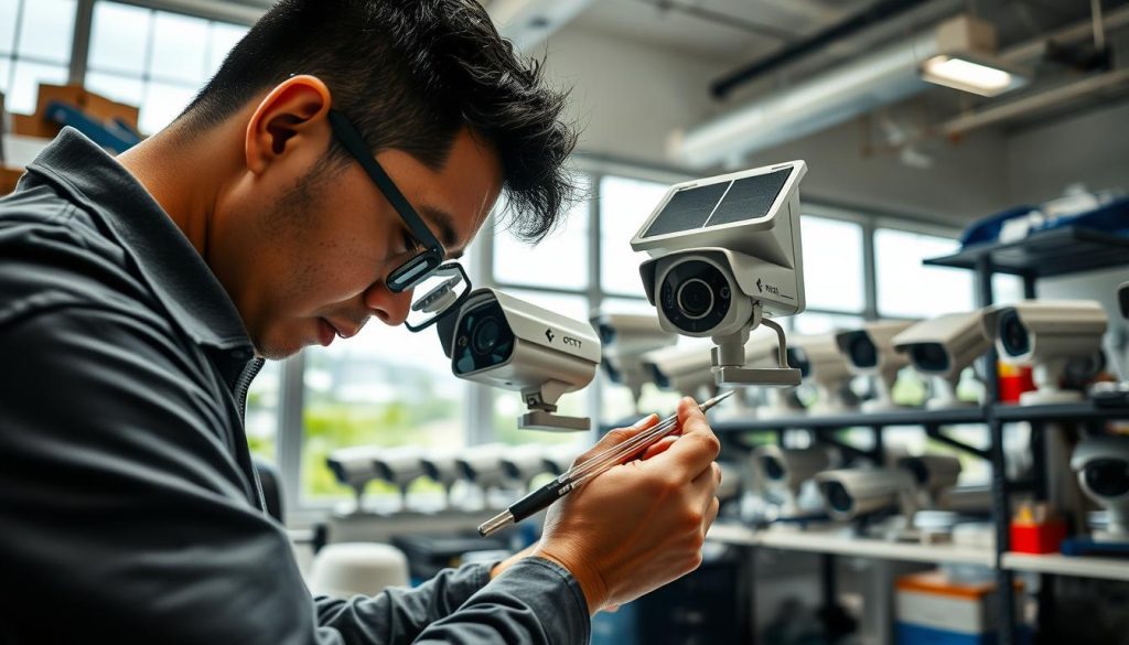 maintaining solar PTZ cameras