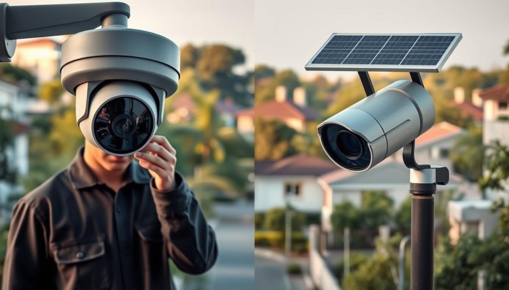 real security cameras comparison with solar dummy cameras