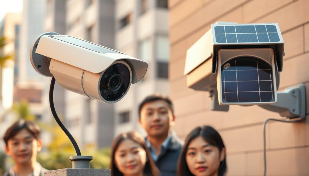 solar dummy camera vs traditional security