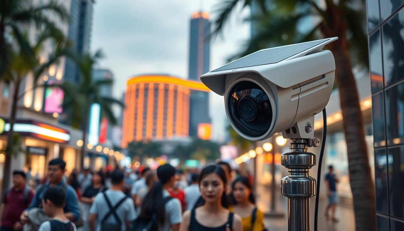 solar powered video surveillance camera