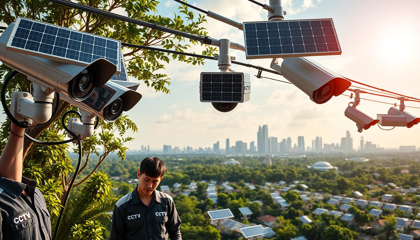 CCTV solar system for eco-friendly surveillance in Singapore