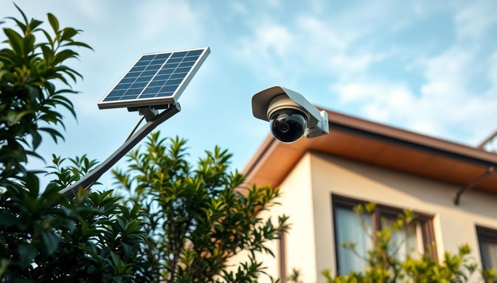 solar camera installation