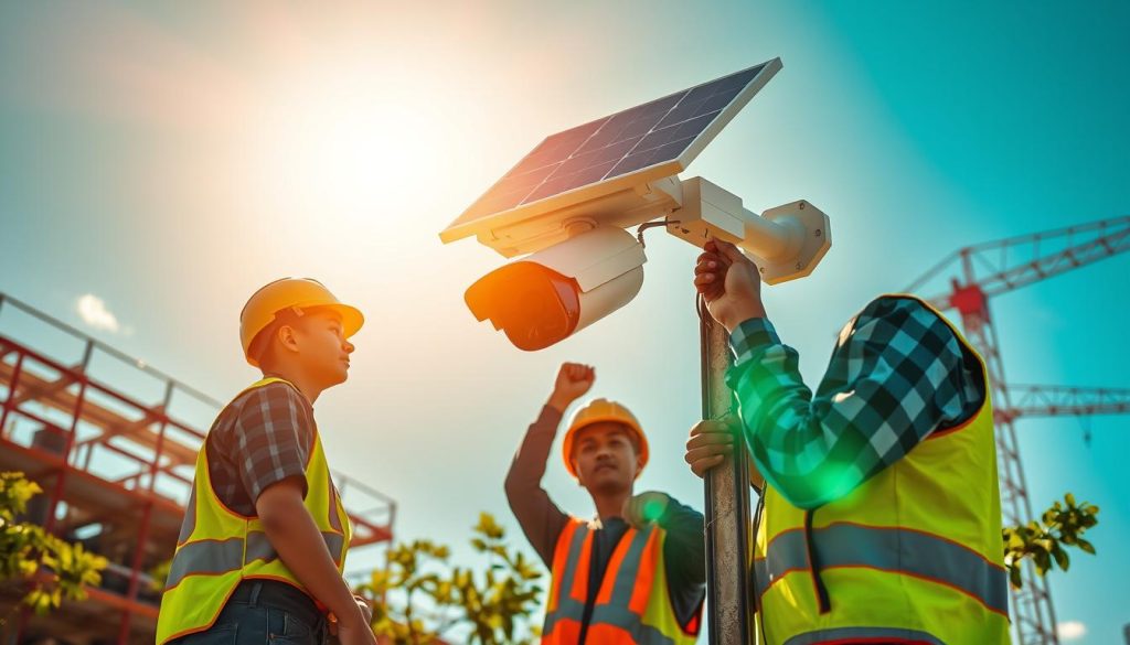 solar cameras for construction
