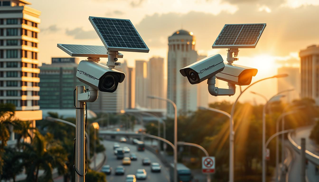 solar-powered CCTV cameras