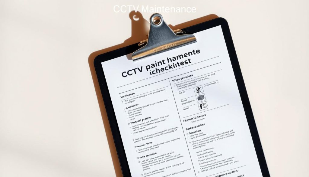 CCTV maintenance checklist