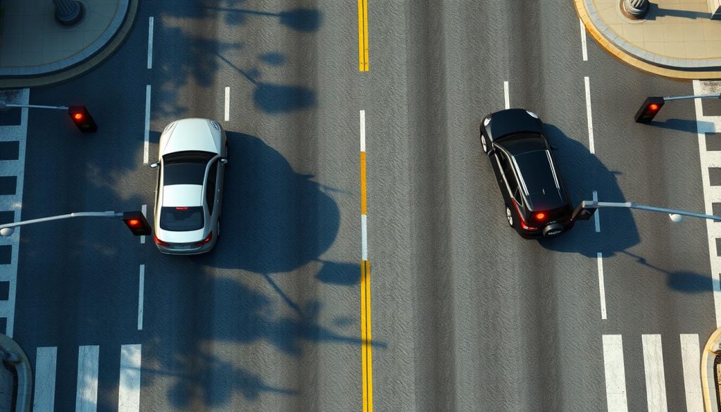 right-of-way rules at vehicle intersections