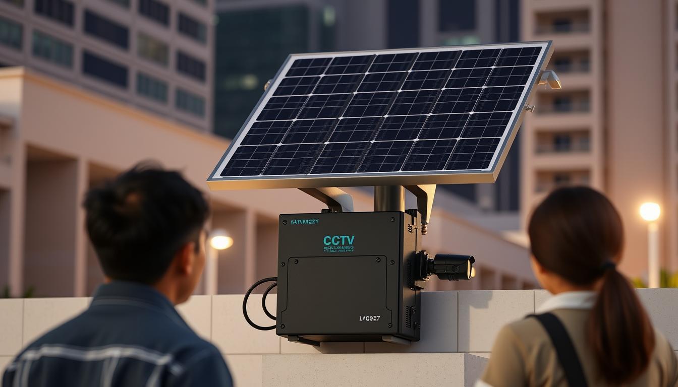 solar panel with battery for CCTV