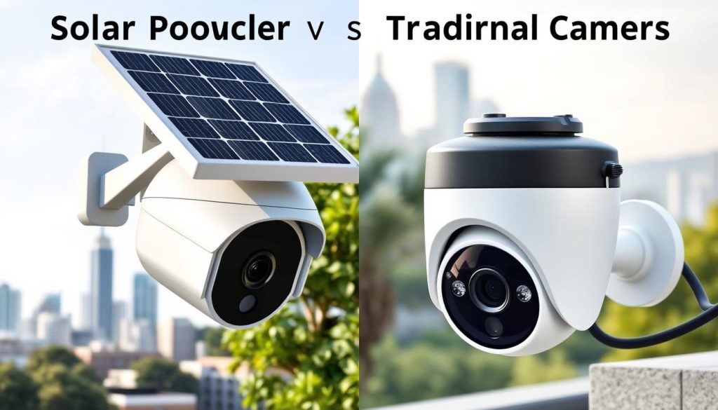 comparison solar vs traditional cameras