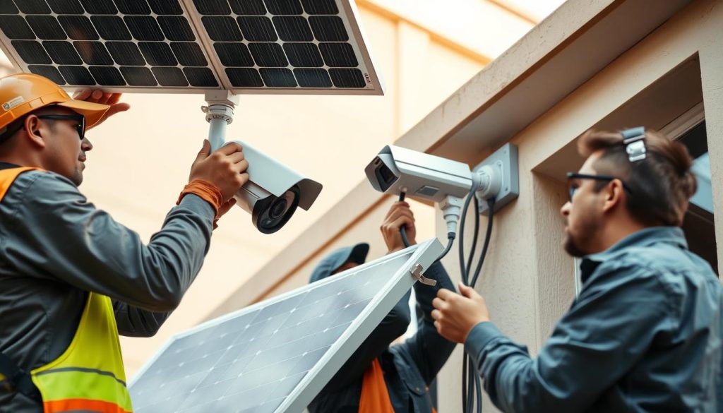 installation process of solar CCTV systems