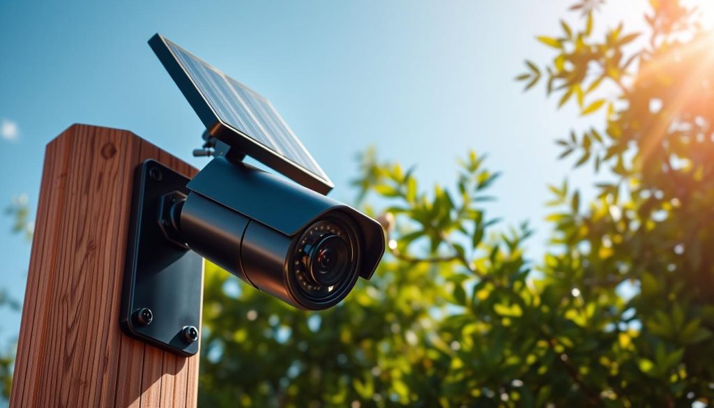 solar camera installation