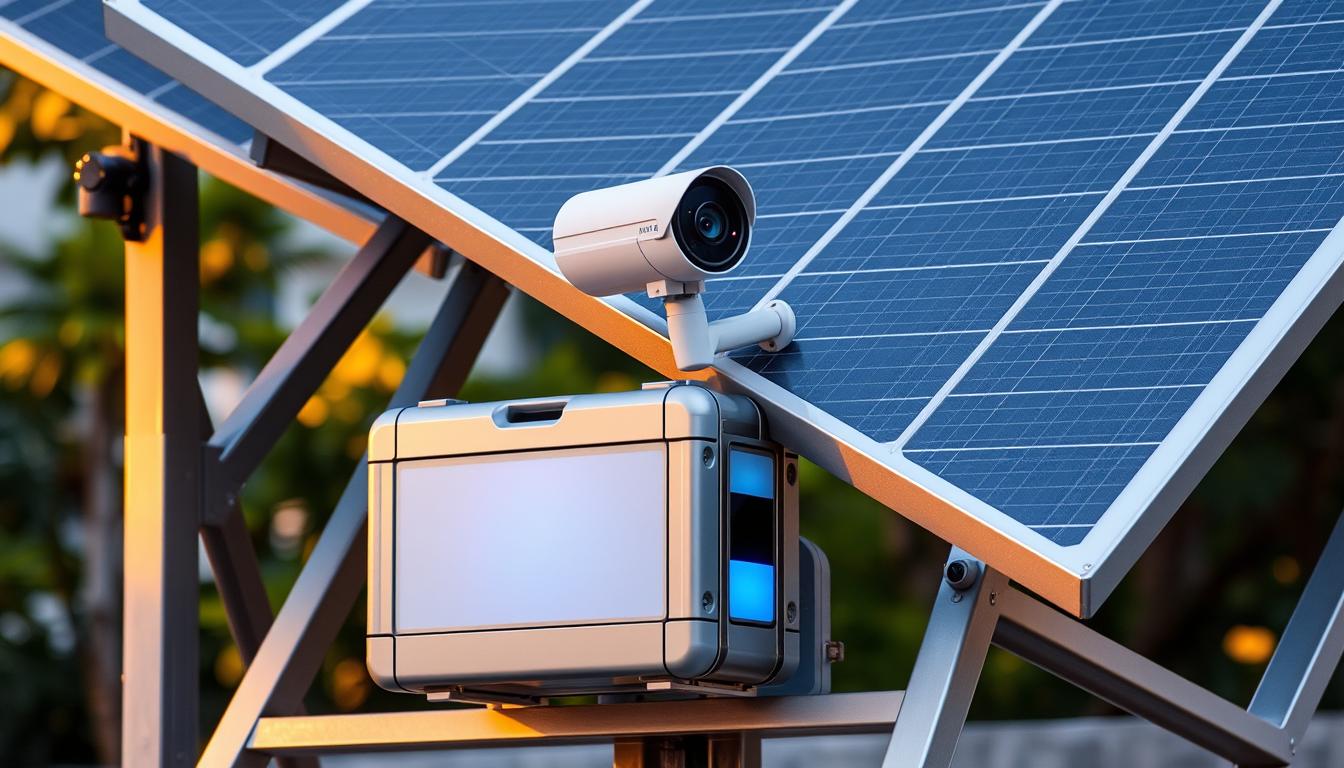 solar panel battery for security camera