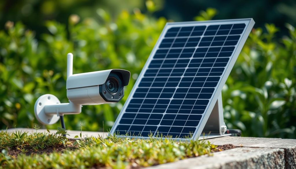 solar power setup for outdoor security camera