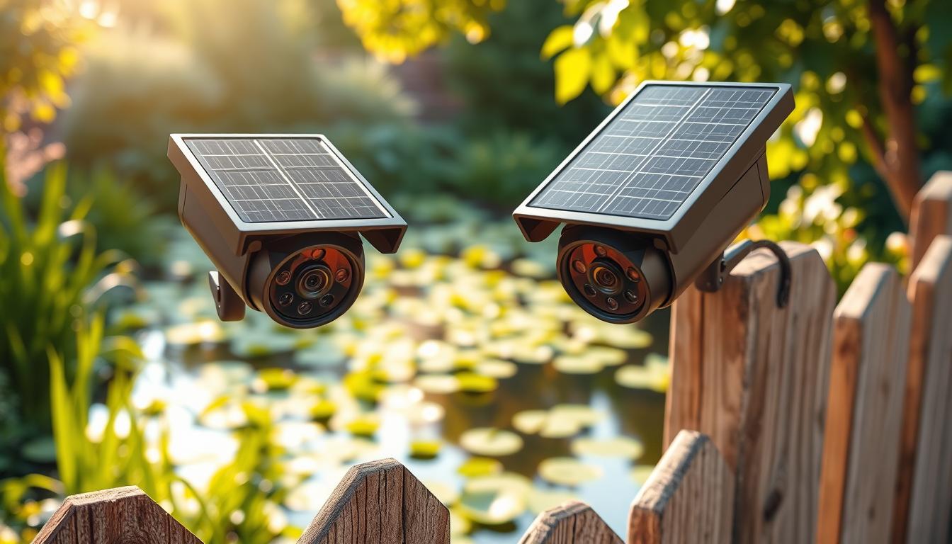 solar-powered security cameras for outdoor surveillance