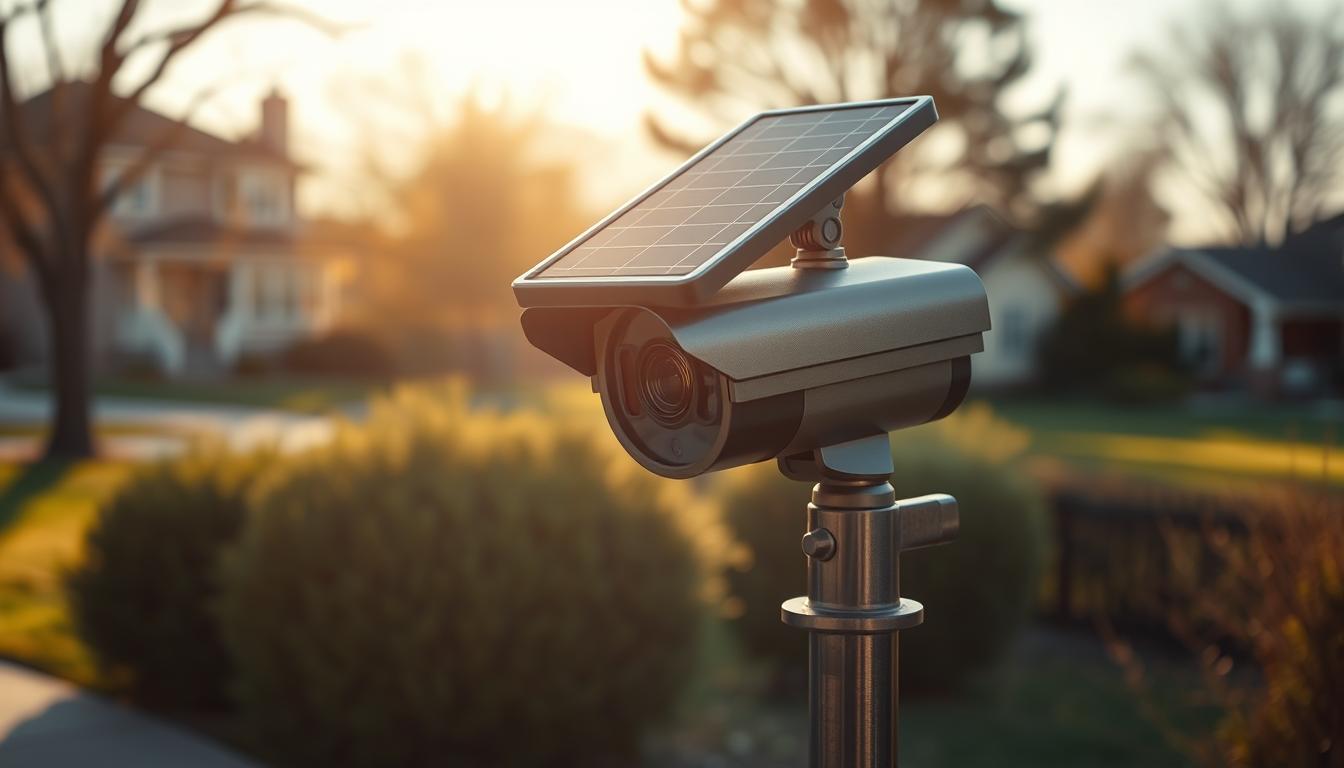 solar-powered surveillance cameras
