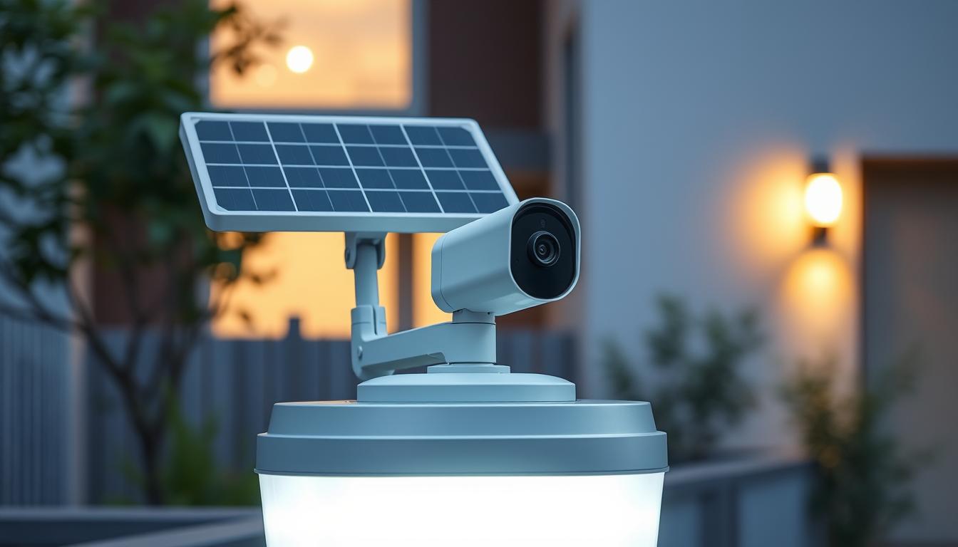 CCTV solar lights for security