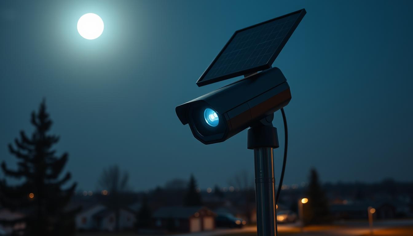 solar night vision security camera