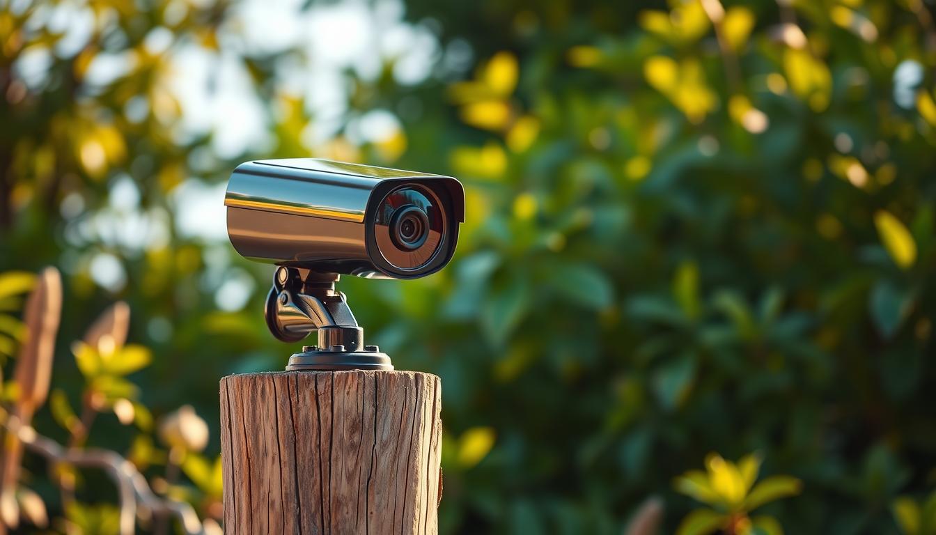 solar panel powered security camera