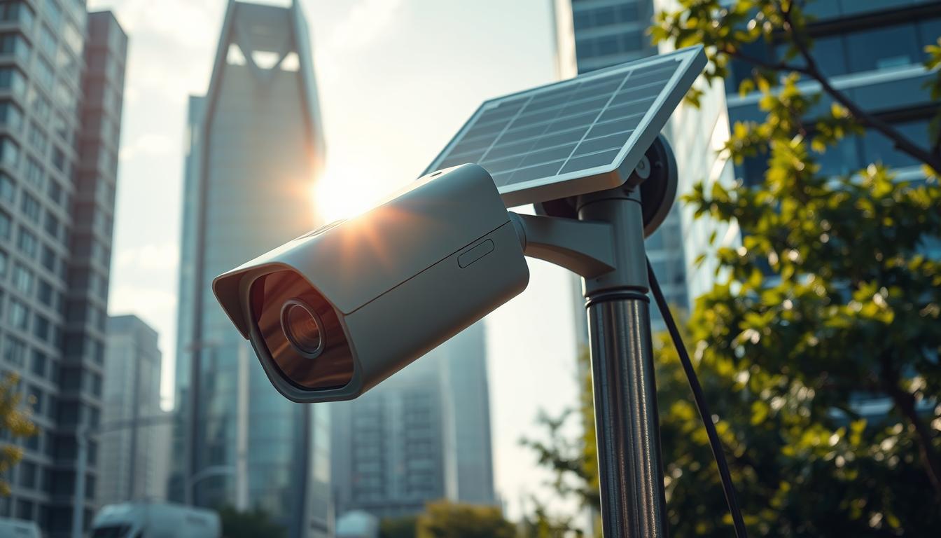 solar-powered security camera