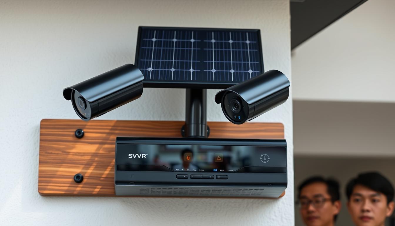 solar powered security camera system with dvr