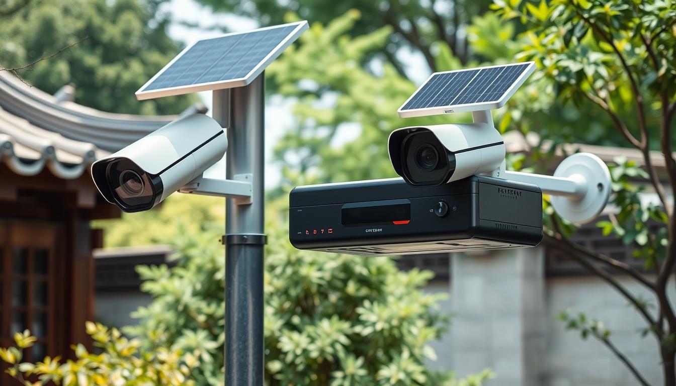 solar powered security cameras with dvr