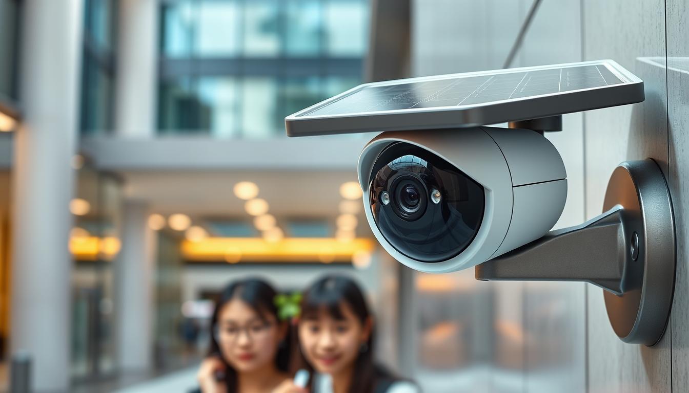 commercial solar powered security camera