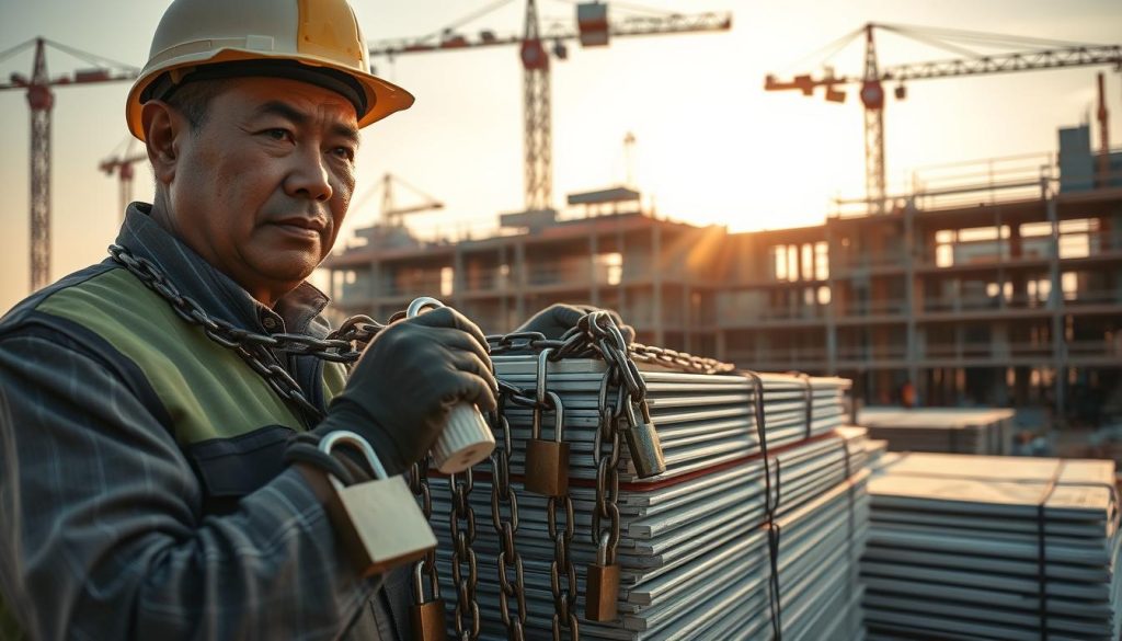 securing equipment and materials