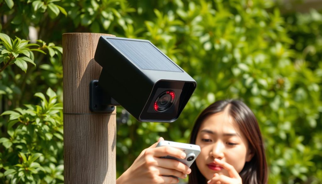 solar-powered security camera