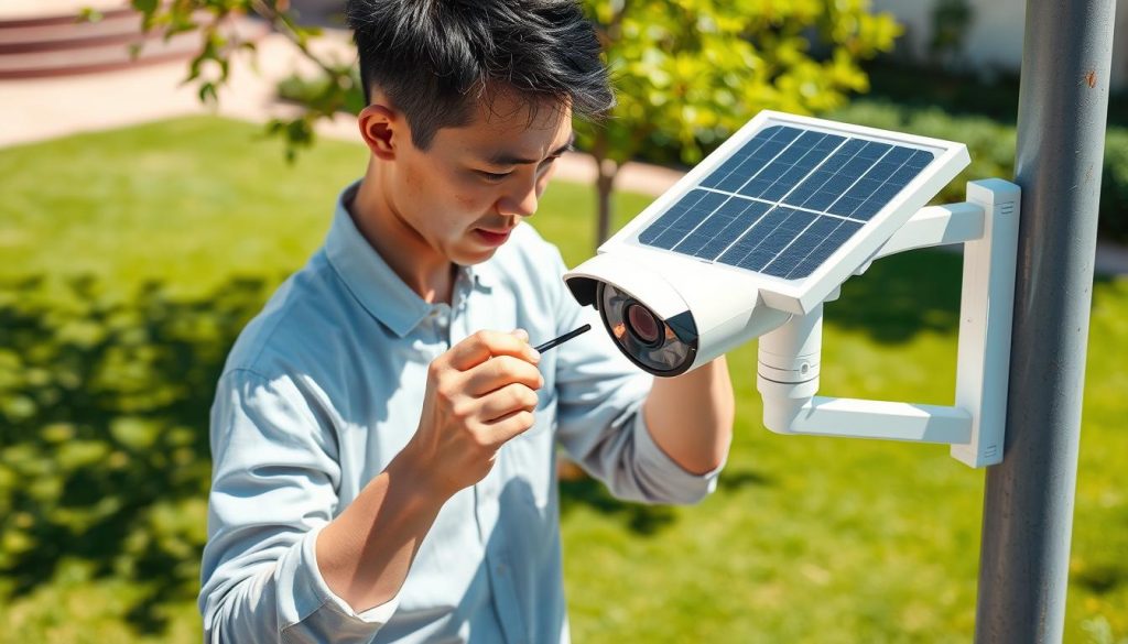solar powered security camera maintenance